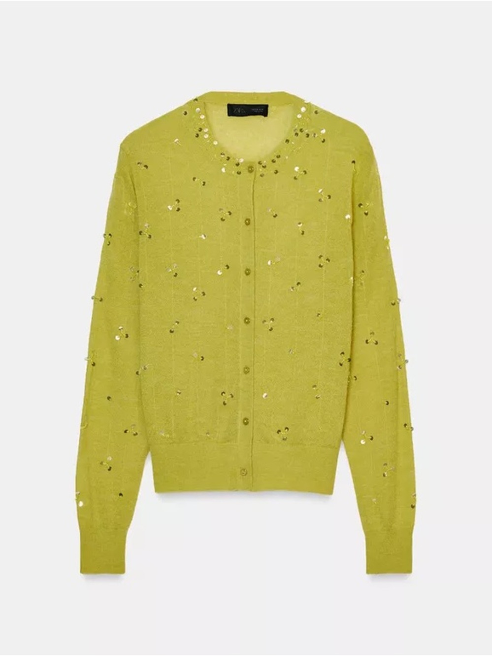 ZARA SEQUIN KNIT CARDIGAN - Picture 10 of 11